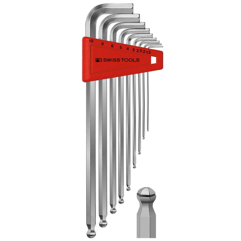 PB SWISS TOOLS 212LRH-10 ホールドリング付六角レンチセット(パックナシ)