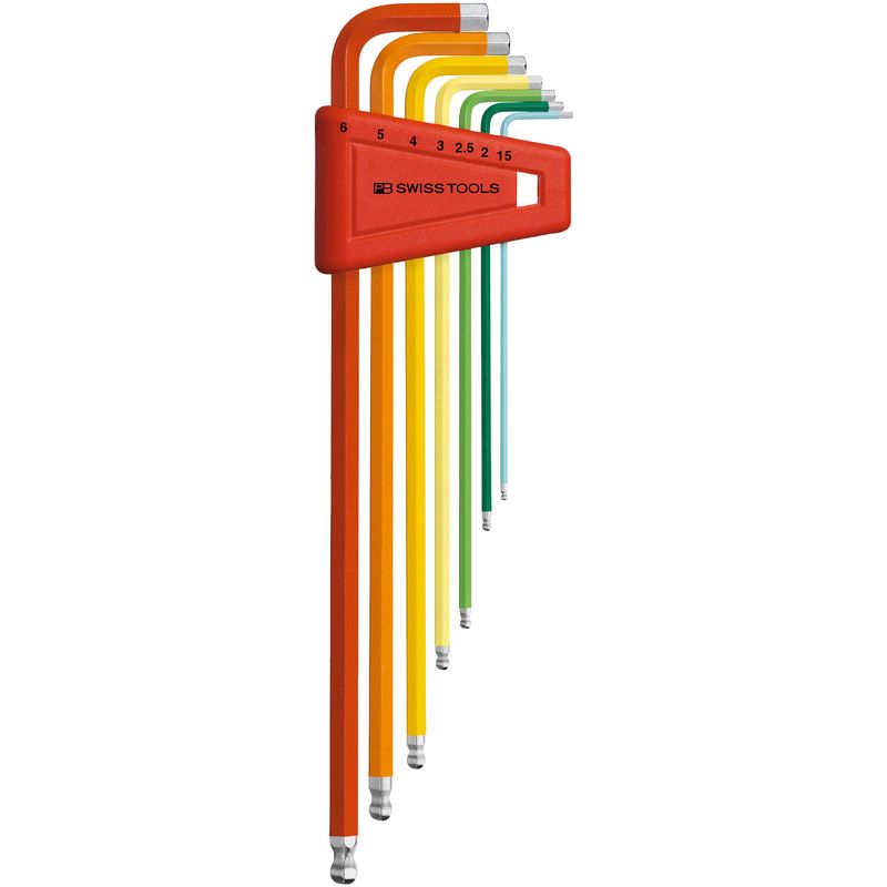 PB SWISS TOOLS 212LH-6RB ボール付ロングレインボーレンチセット(パックナシ
