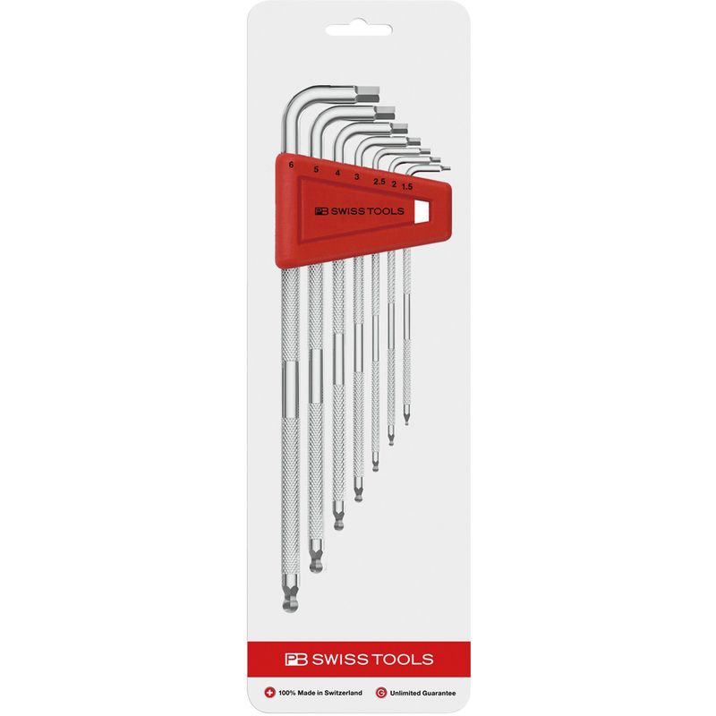 PB SWISS TOOLS 3212LH-6CN ローレット入六角レンチセット (パック入)