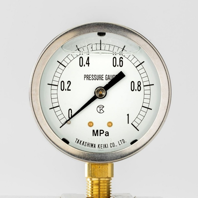 高島計器 GR D4 グリセリン入圧力計【R1/4･40X4MPa】 180°