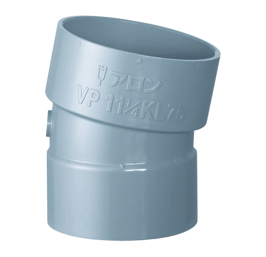 CU VP 11 1/4KL 11-1/4°片受けエルボ VP管排水用