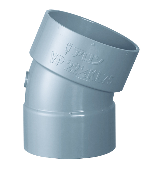 CU VP 22 1/2KL 22-1/2°片受けエルボ VP管排水用