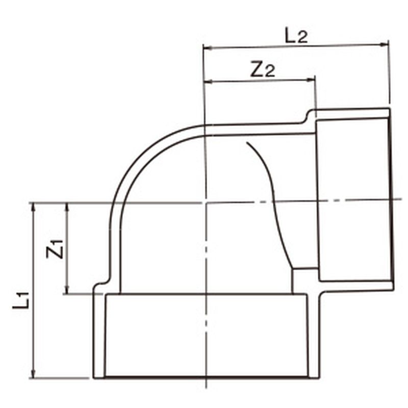 CU VP DL 90°エルボ VP管排水用 - 画像2