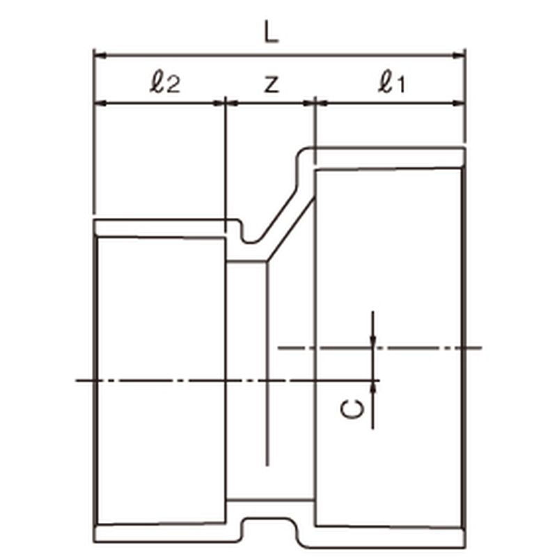 CU VP INH 偏芯インクリーザー VP管排水用 - 画像2