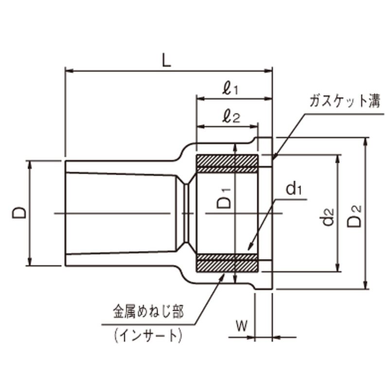 アロン化成 TS IWS 給水栓ソケットA形 インサート付 - 画像2