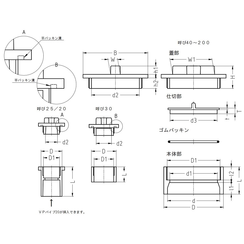 ホーメイ商工 VPVU用 ツマミ式掃除口 - 画像2