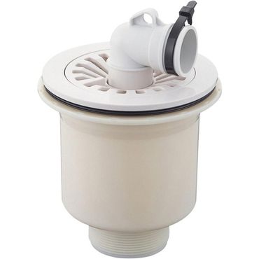 SANEI H5552 洗濯機排水トラップ ABS樹脂 締付治具付
