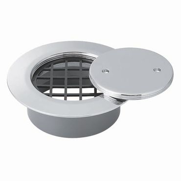 ミヤコ MK132FWN ツバ付掃除口 網付 ネットパッキン付 VP･VU兼用 黄銅