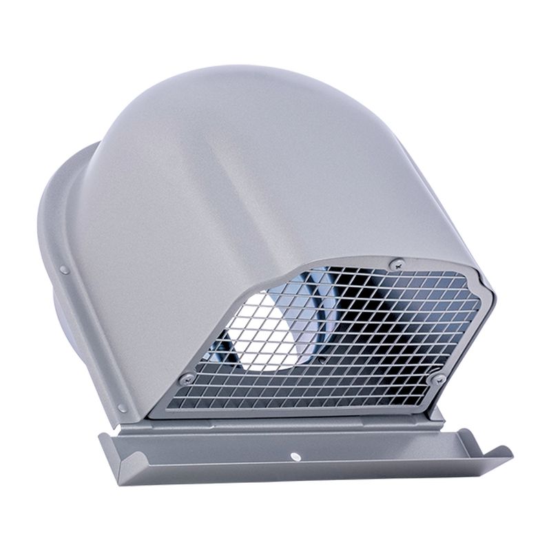 CFND-MS 外壁用ステンレス製換気口 深型フード 下部着脱タイプ ワイド水切り付 防火ダンパー付 金網型5M