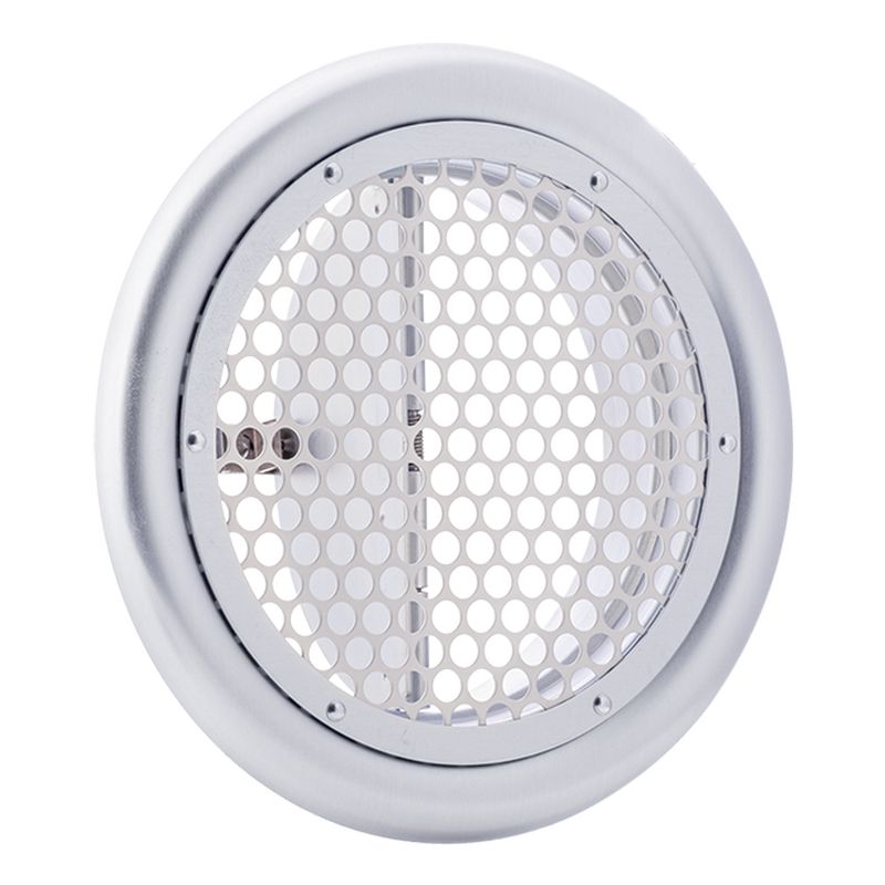 SPD-N 外壁用アルミ製換気口 フラットグリル 丸パンチング型 8φ×PITCH10 防火ダンパー付 金網3M