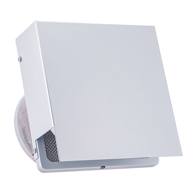 KNUD-C 外壁用アルミニウム製換気口 角型フラットフード 防火ダンパー付 角金網型10M (塗装品)