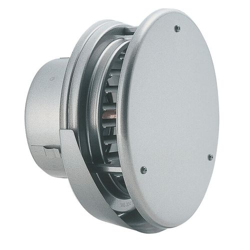 KWD-G-A5 丸型暴風板付換気口[水切付タイプ] 防火ダンパー付 網付(5メッシュ)塗装