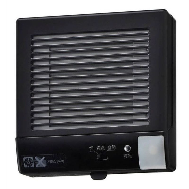 KPT-08JS-BK パイプ用ファン 人感センサー+電気式シャッター付[強制排気用]ブラック