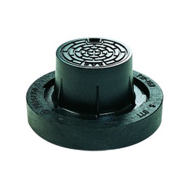 アロン WP-1514Bセット 鋳鉄製防護蓋 バール穴式･鎖付 T-14 (台座:TW-15B付)