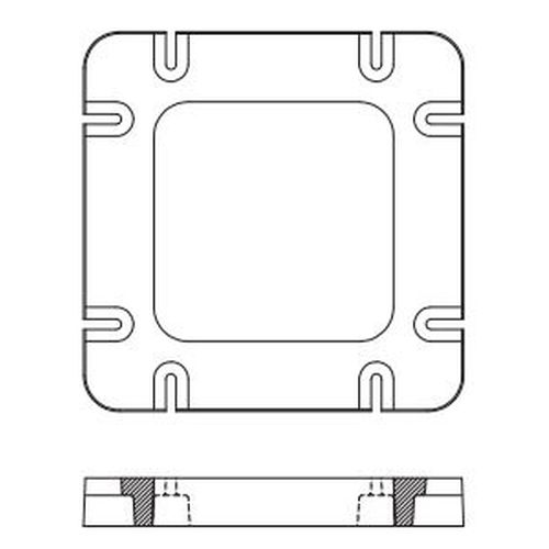 伊藤鉄工 ZSD7 化粧マンホール用台座(再生プラスチック製) B･N M8X55L 4セット付