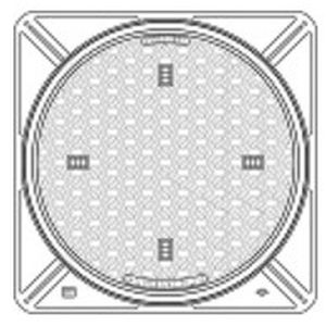 長谷川 DMHA-D マンホールカバー【ダクテツ製･水封形】鍵付き