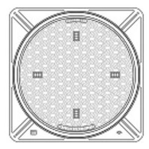 長谷川 DMHA-P マンホールカバー【鋳鉄製･簡易密閉形】