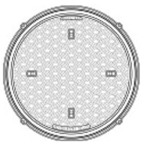 長谷川 DMHA-DR2P マンホールカバー【ダクテツ製･簡易密閉形】鍵付き