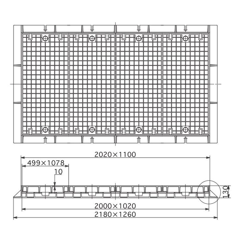 福西鋳物 SF-NSK 土木用鉄蓋 施錠装置付･T-25