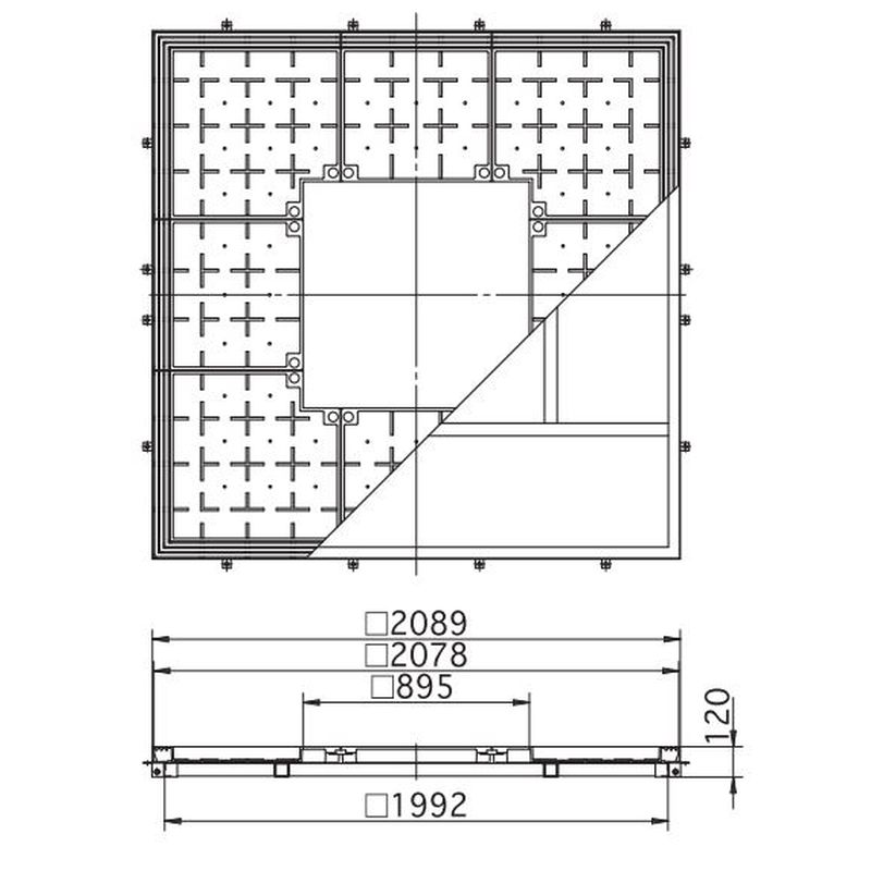 福西鋳物 G-7000-SK-2109 鋳鉄製化粧用グリーンメイト 自然石･タイル用