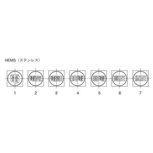 伊藤鉄工 HEMS5B 化粧用ハンドホール鉄ふた用充填マーク【弱電】