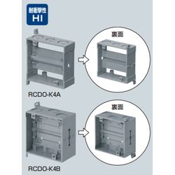 RCDO-K4□ 軽量間仕切り用 両面アウトレットボックス
