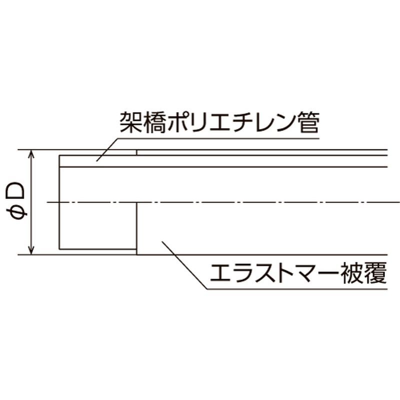 PEX カポリパイプWエラストマー 給水用 ブルー（PEX 交联聚乙烯管 W型弹性体 冷水用 蓝色） - 画像2