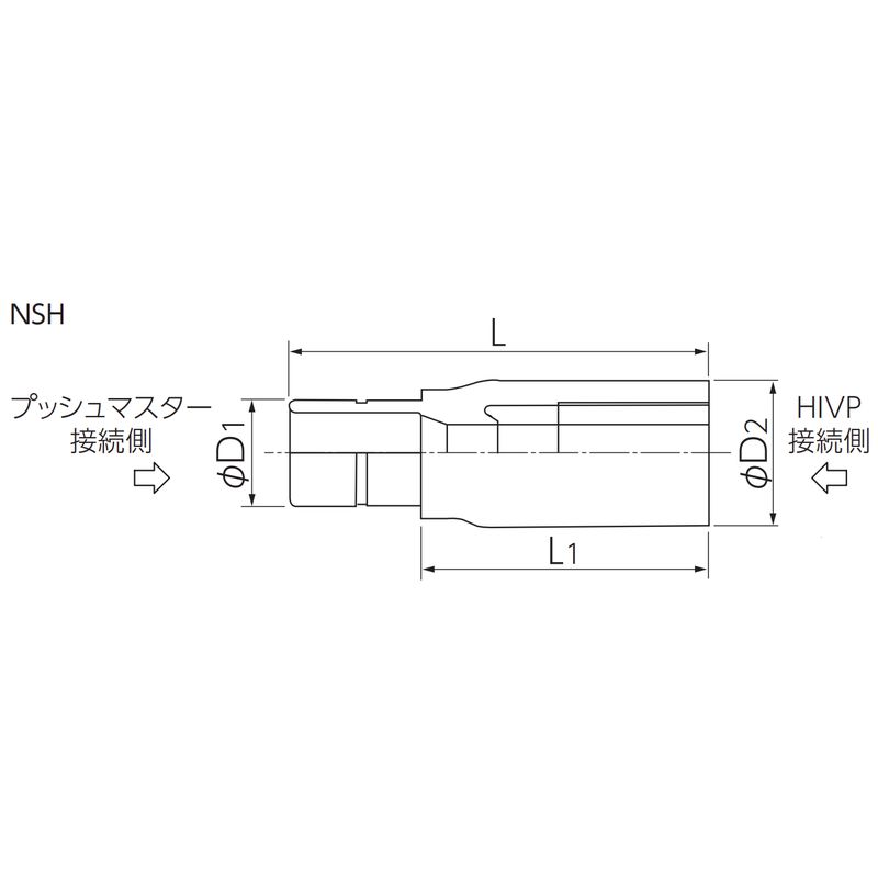 NSH□JX□A HIVP変換ソケット プッシュマスター - 画像2