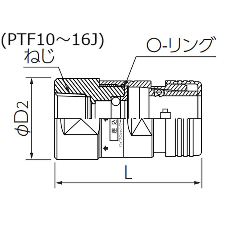 PTF□J 砲金製テストアダプター プッシュマスター - 画像2