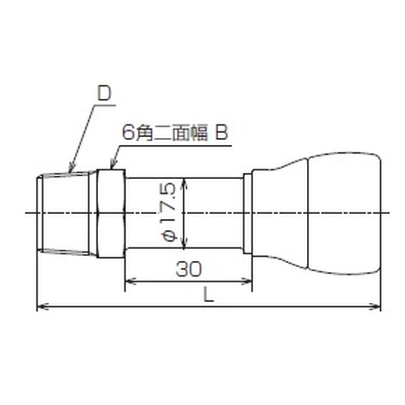 718004 オスアダプターL QSジョイントクリア (共用) - 画像2