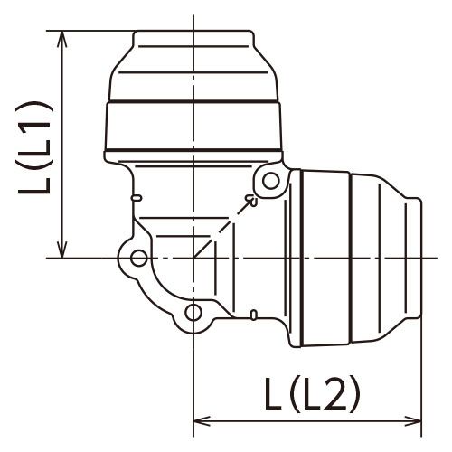 WPL3 エルボソケット (異径) ダブルロックジョイントP - 画像2
