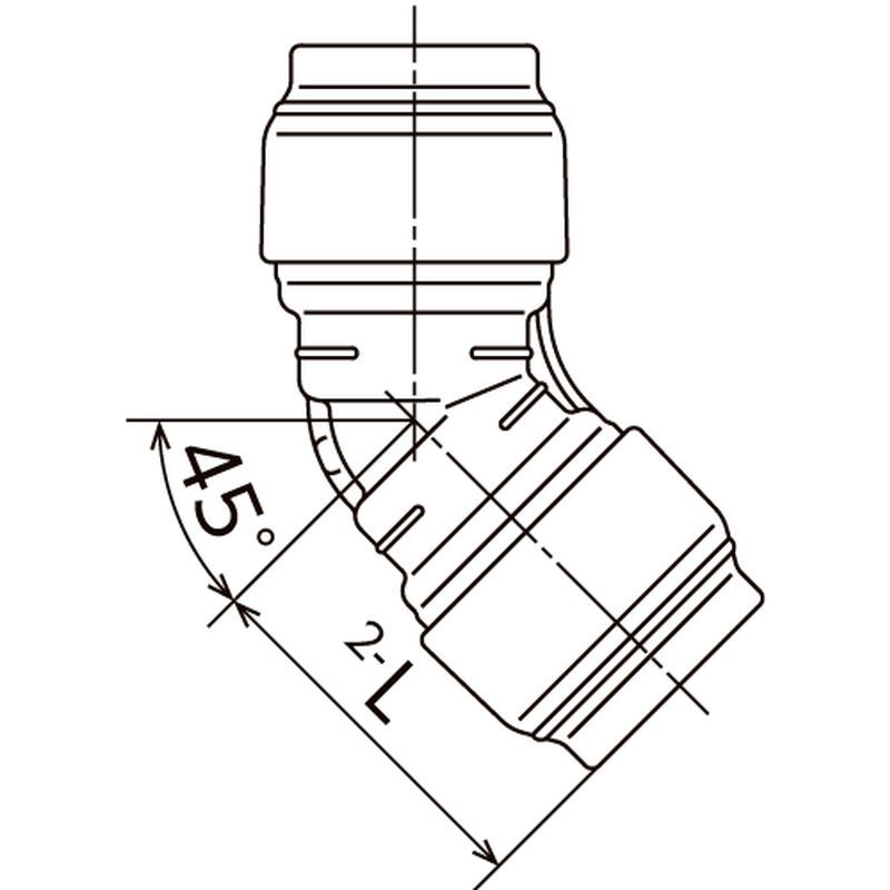 RPL45 45°エルボ ダブルロックジョイントRevos - 画像2