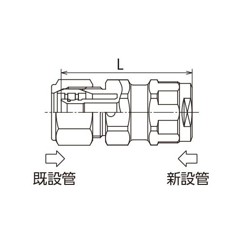 WJ60 ソケット(ダブルロックジョイントx補修用ナット締め継手) - 画像2