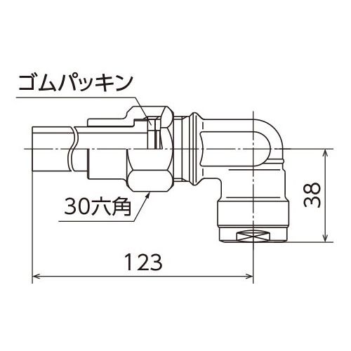 WL39-1313C-S HIVP変換エルボ ダブルロックジョイント - 画像2