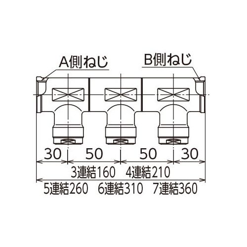 WRH 回転ヘッダー WRH型 両端Rc3/4 - 画像2