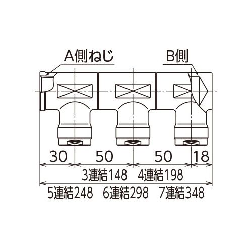 WRH 回転ヘッダー WRH型 Rc3/4x止 - 画像2