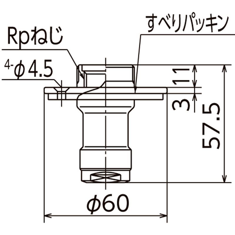 WJ42-1310-S 壁貫通エルボボックス用継手 - 画像2