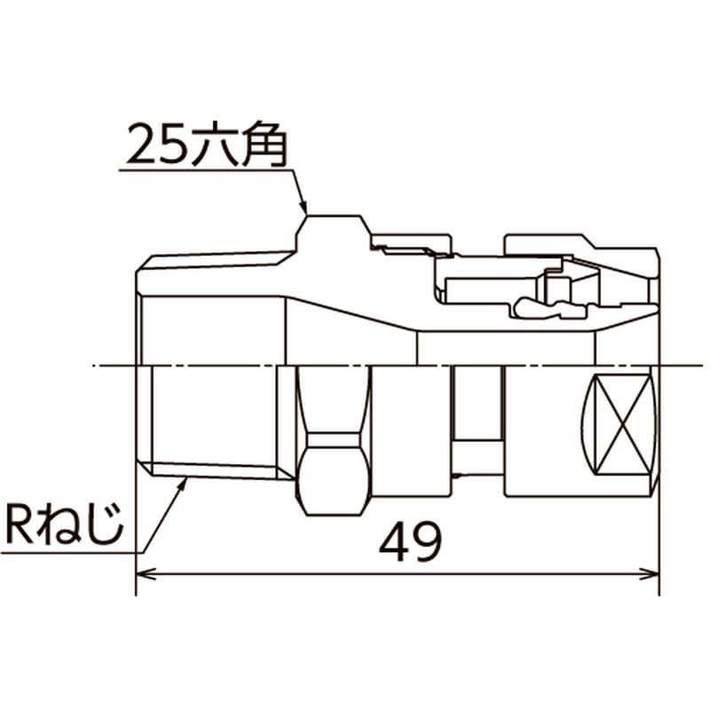 CMJ1-1313C-S テーパおねじ CMJ1型 カポリメタル - 画像2