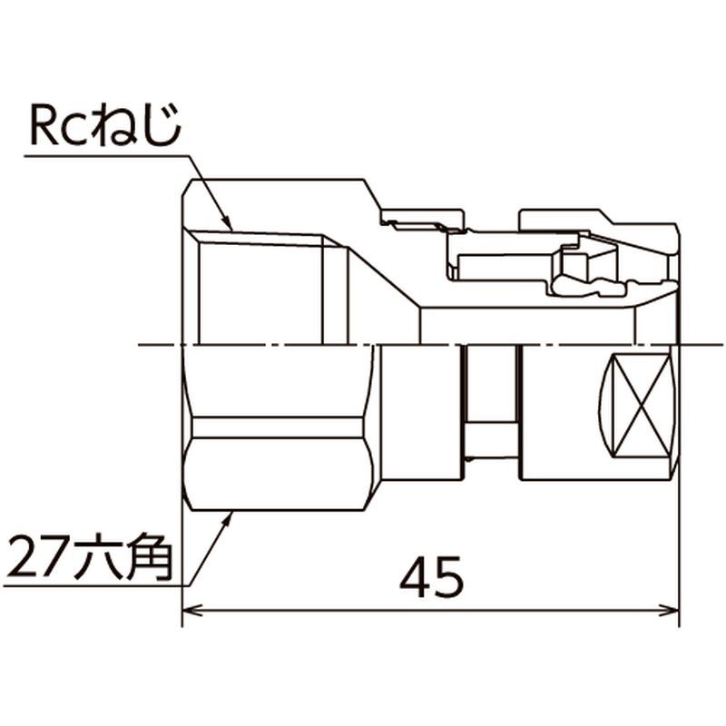 CMJ2-1313C-S テーパめねじ CMJ2型 カポリメタル - 画像2