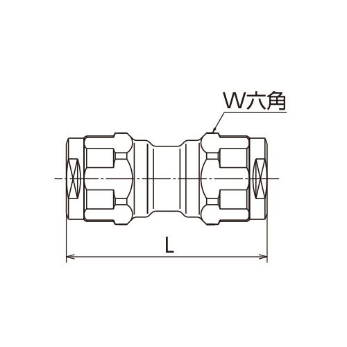 WJ3 ソケット (黄銅) 異径 ダブルロックジョイント - 画像2