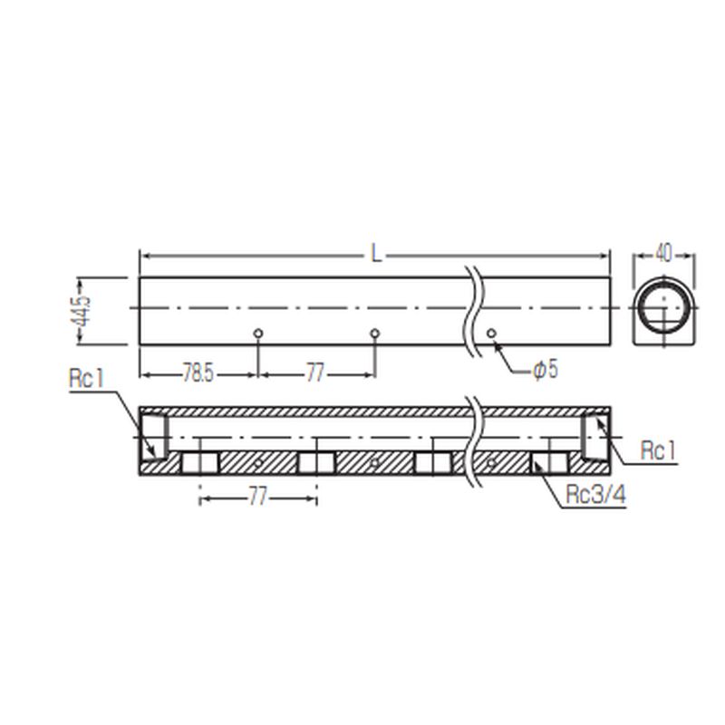 GSH2-□PN-25 連鋳1インチヘッダー - 画像2