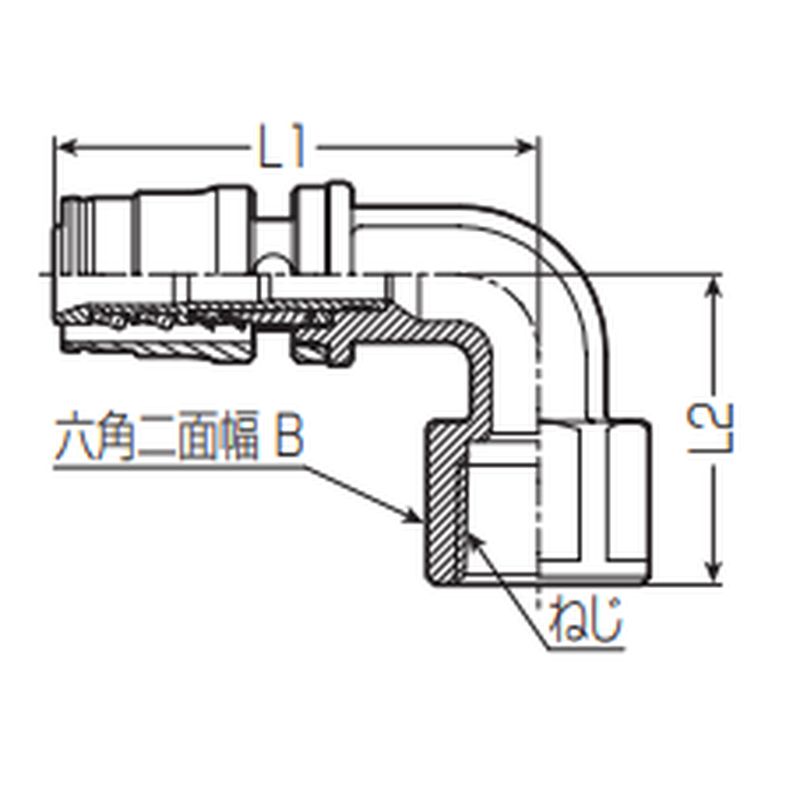 SLM 座なしエルボアダプターめねじ - 画像2