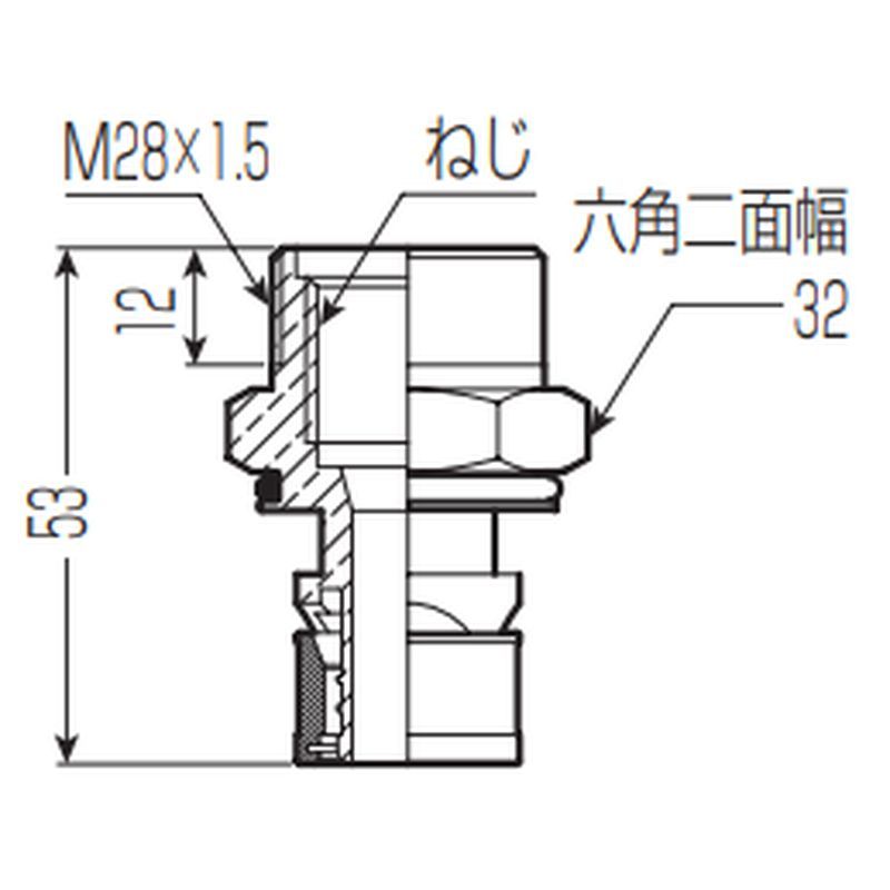 WSK2 水栓継手(壁貫通エルボボックス用) - 画像2