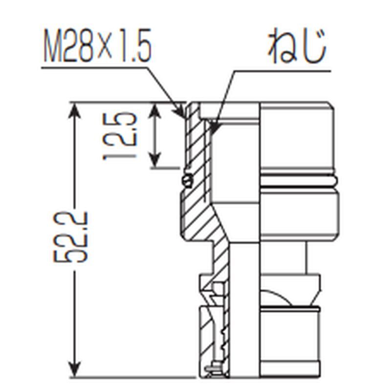 WSK3 水栓継手(Wタイプ:壁貫通エルボボックス用) - 画像2