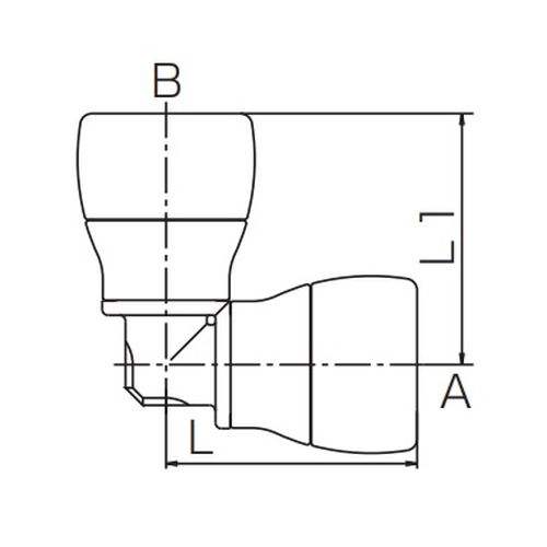 エルボ QSジョイントクリア - 画像2