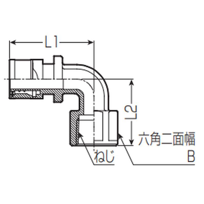WLM 座なしエルボアダプターめねじ - 画像2