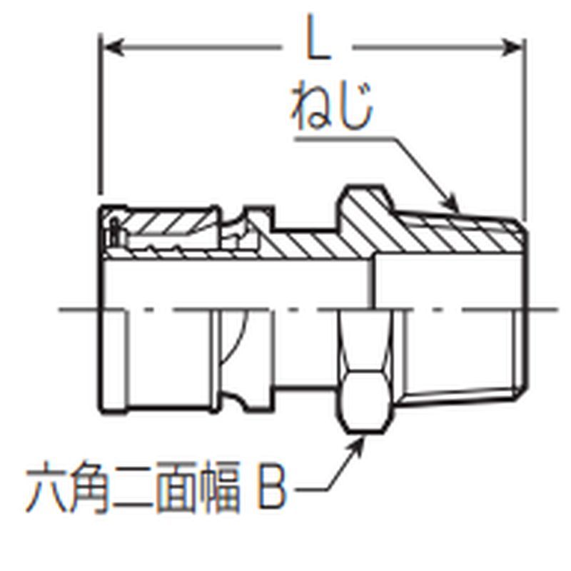 WO 水栓アダプターおねじ フレキ管用 - 画像2