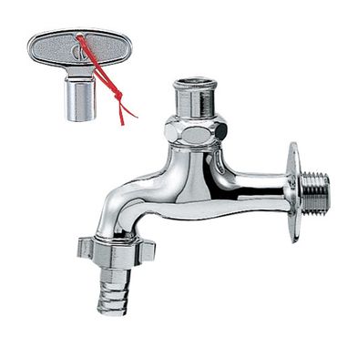 カクダイ 7031 かぎ式 共用カップリング付横水栓