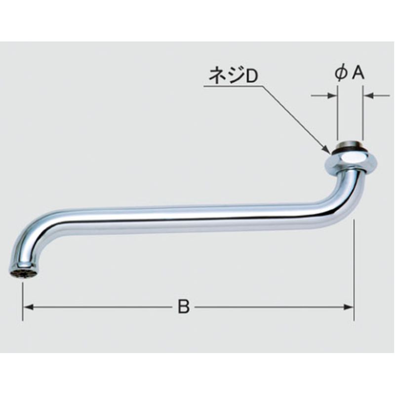 LIXIL A-400-30 1/2自在水栓用パイプ部(300mm)