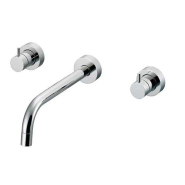 カクダイ 125-004 壁付2ハンドル混合栓